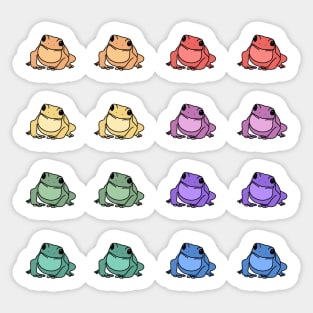 Mini Rainbow Frogs Bundle Sticker